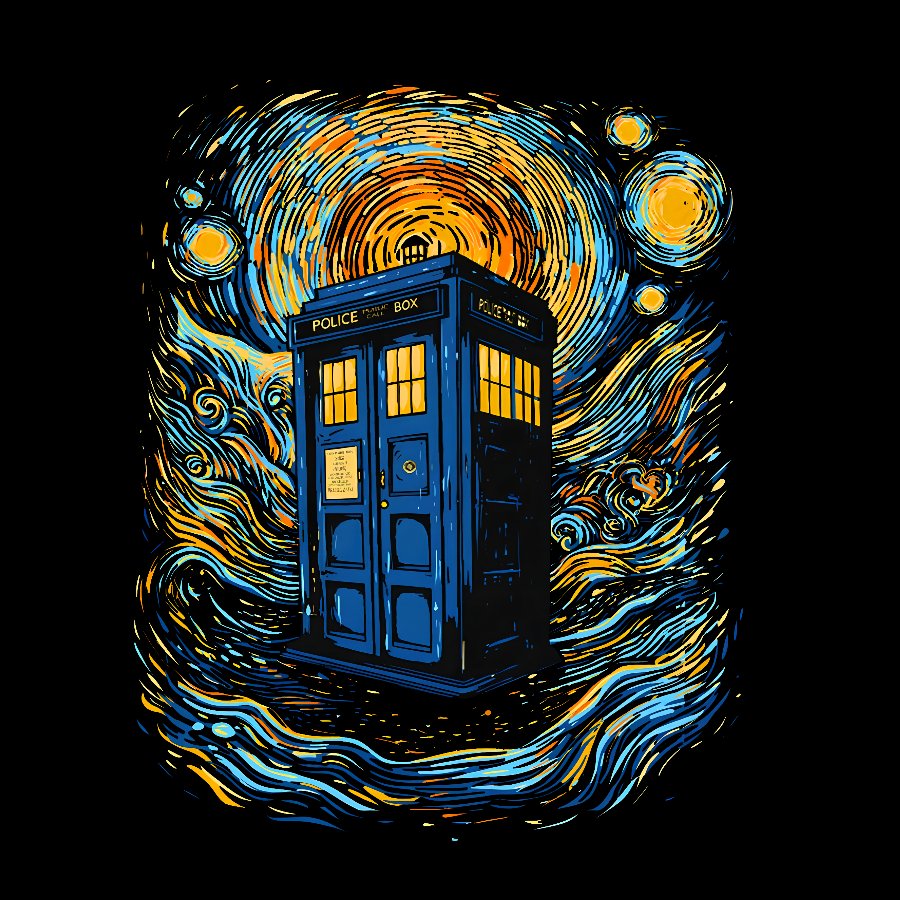 Starry Sky Phone Booth Geek T-Shirt