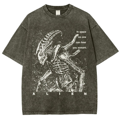 No One Can Hear You Scream Vintage Distressed T-shirt