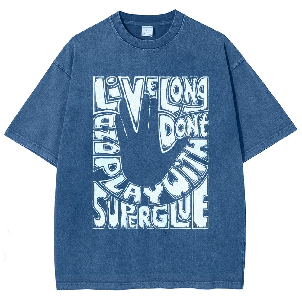 Don't Play With Superglue Vintage Distressed T-shirt