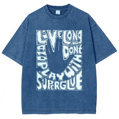 Don't Play With Superglue Vintage Distressed T-shirt