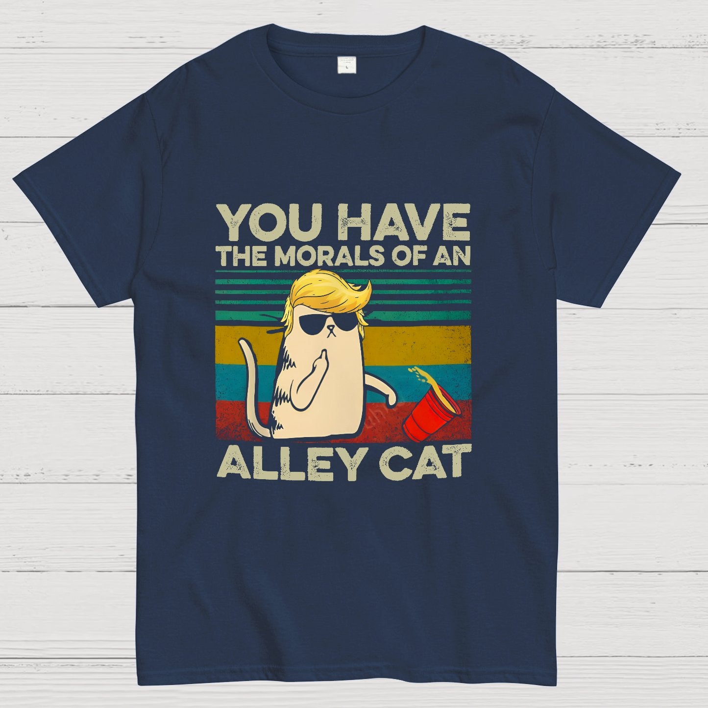 You Have The Morals of an Alley Cat Funny Sarcastic Cat Geeky T-Shirt