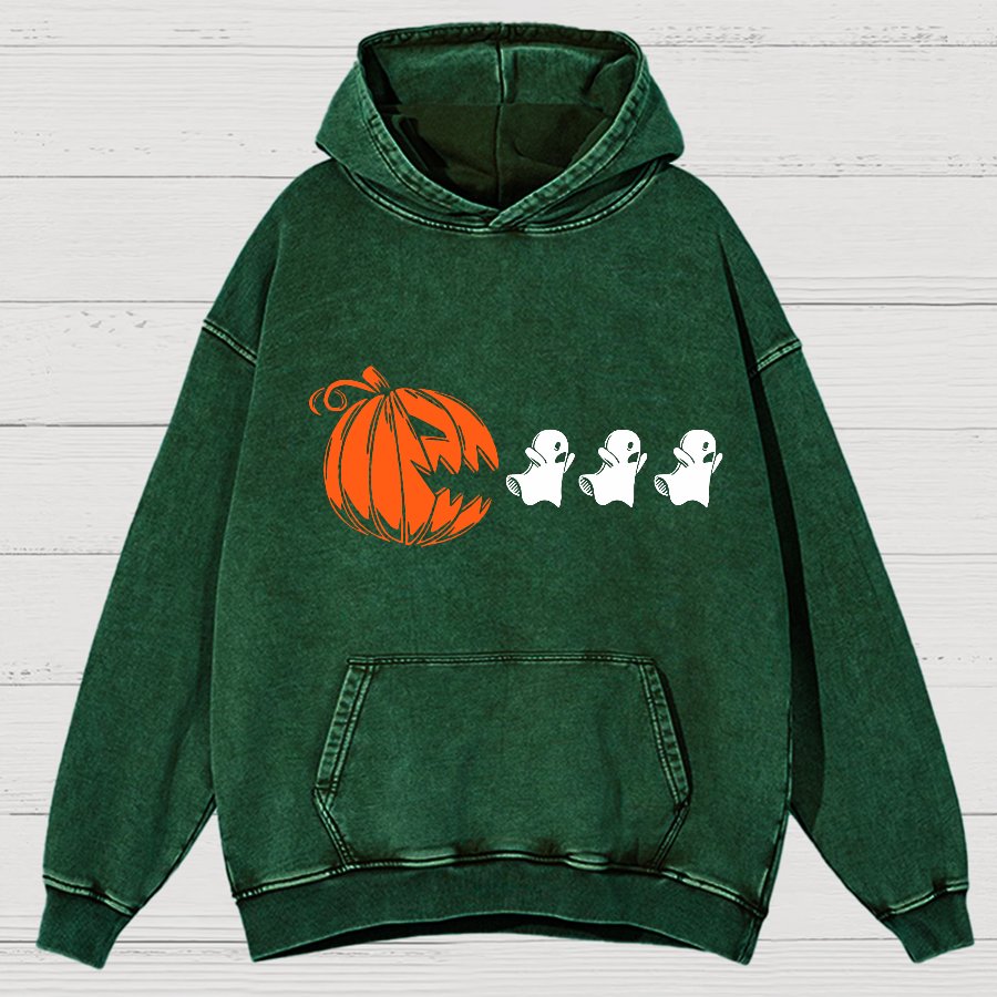 Funny Halloween Ghost  Vintage Distressed Hoodie