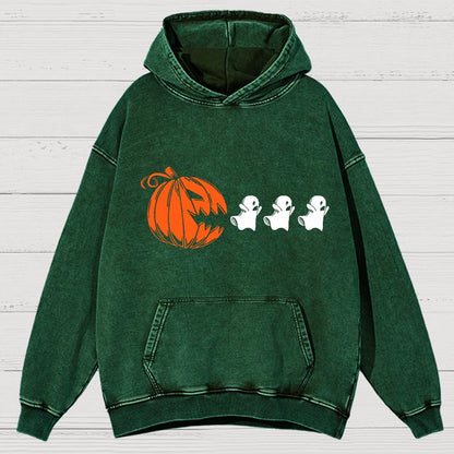Funny Halloween Ghost  Vintage Distressed Hoodie
