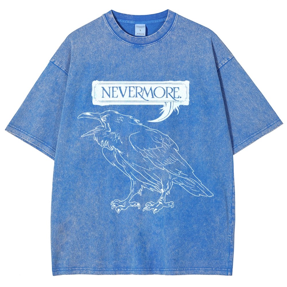 Nevermore Raven Vintage Distressed T-shirt