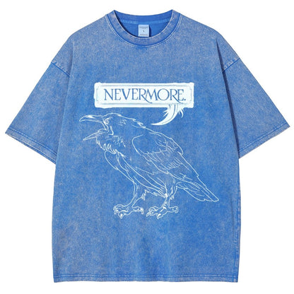 Nevermore Raven Vintage Distressed T-shirt