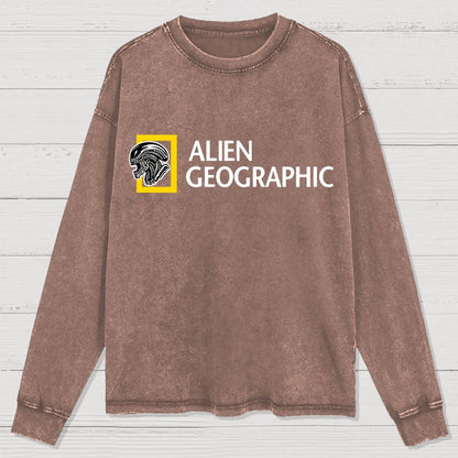 Mystery Geographic Washed Long Sleeve Tee