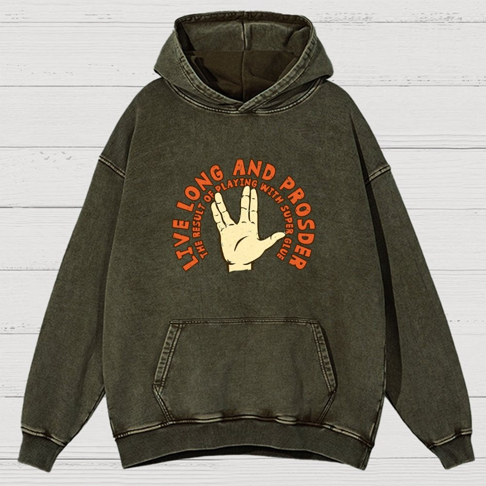 The Result Of Playing With Super Glue Vintage Distressed Hoodie