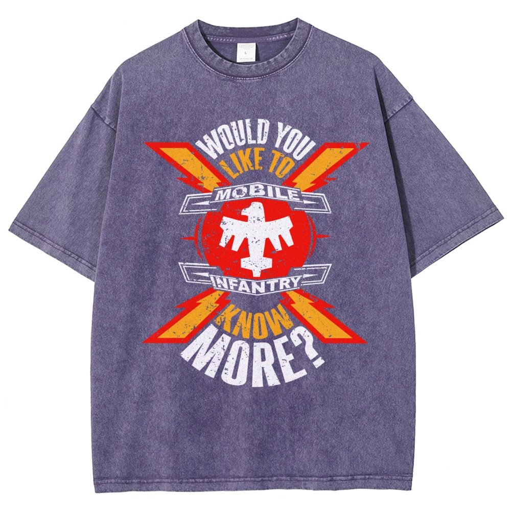 Would You Like to know more? Vintage Distressed T-shirt