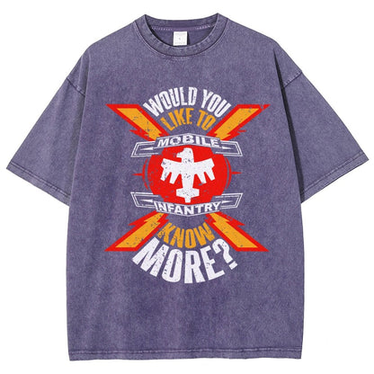 Would You Like to know more? Vintage Distressed T-shirt