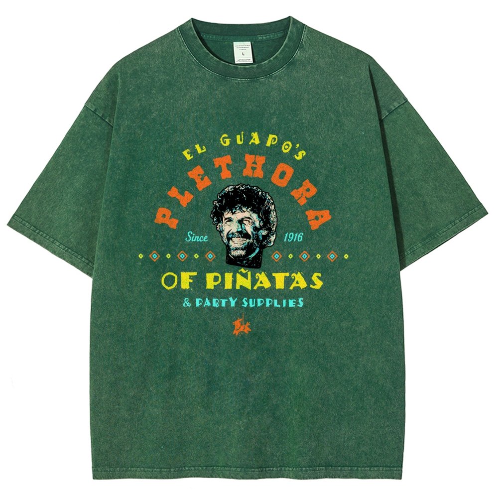 A Character's Plethora Of Pinatas & Party Supplies Vintage Distressed T-shirt