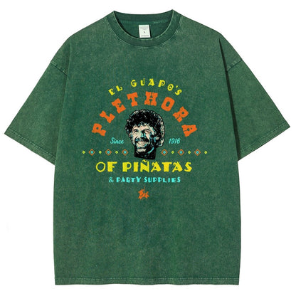 A Character's Plethora Of Pinatas & Party Supplies Vintage Distressed T-shirt
