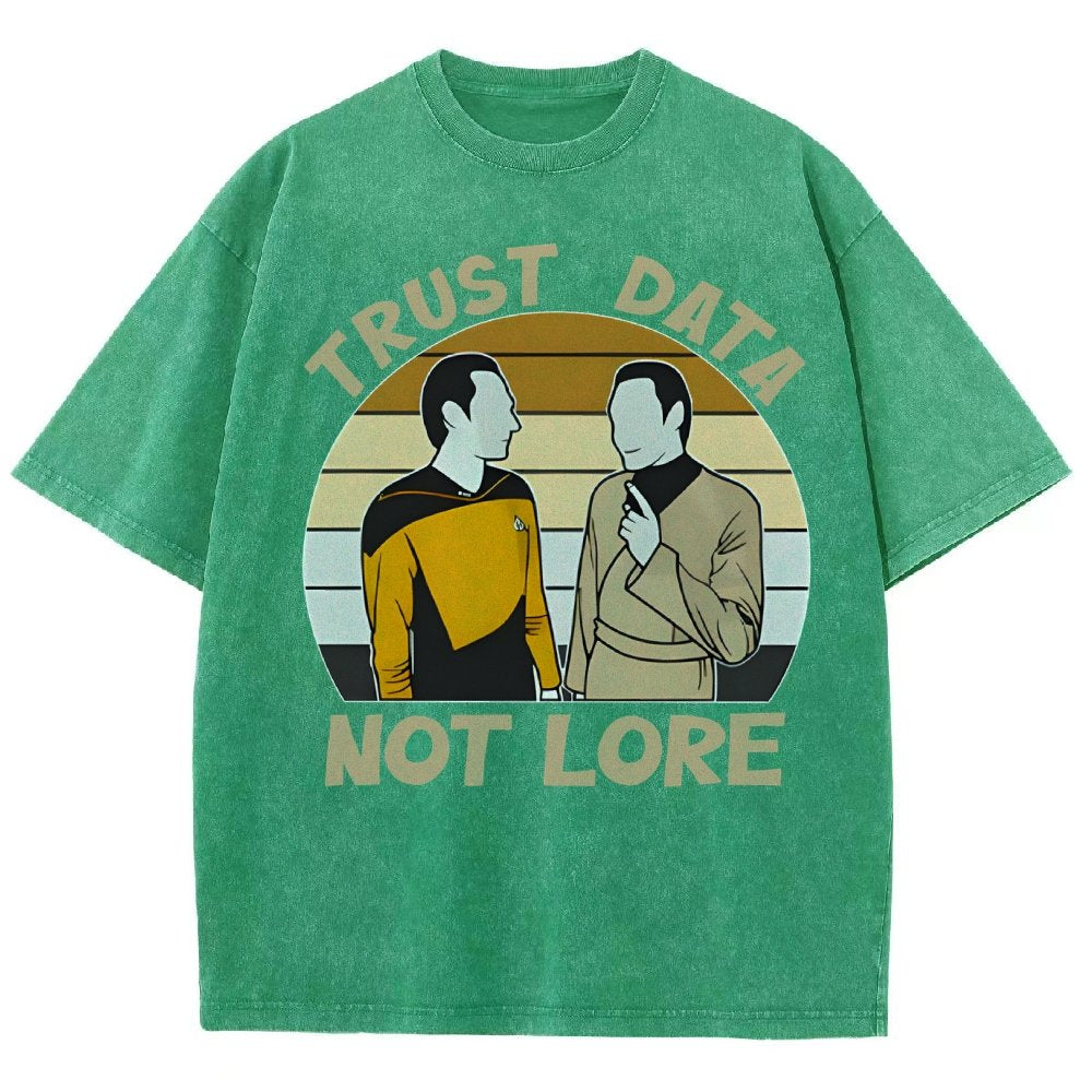 Trust Data Not Lore Vintage Distressed T-shirt