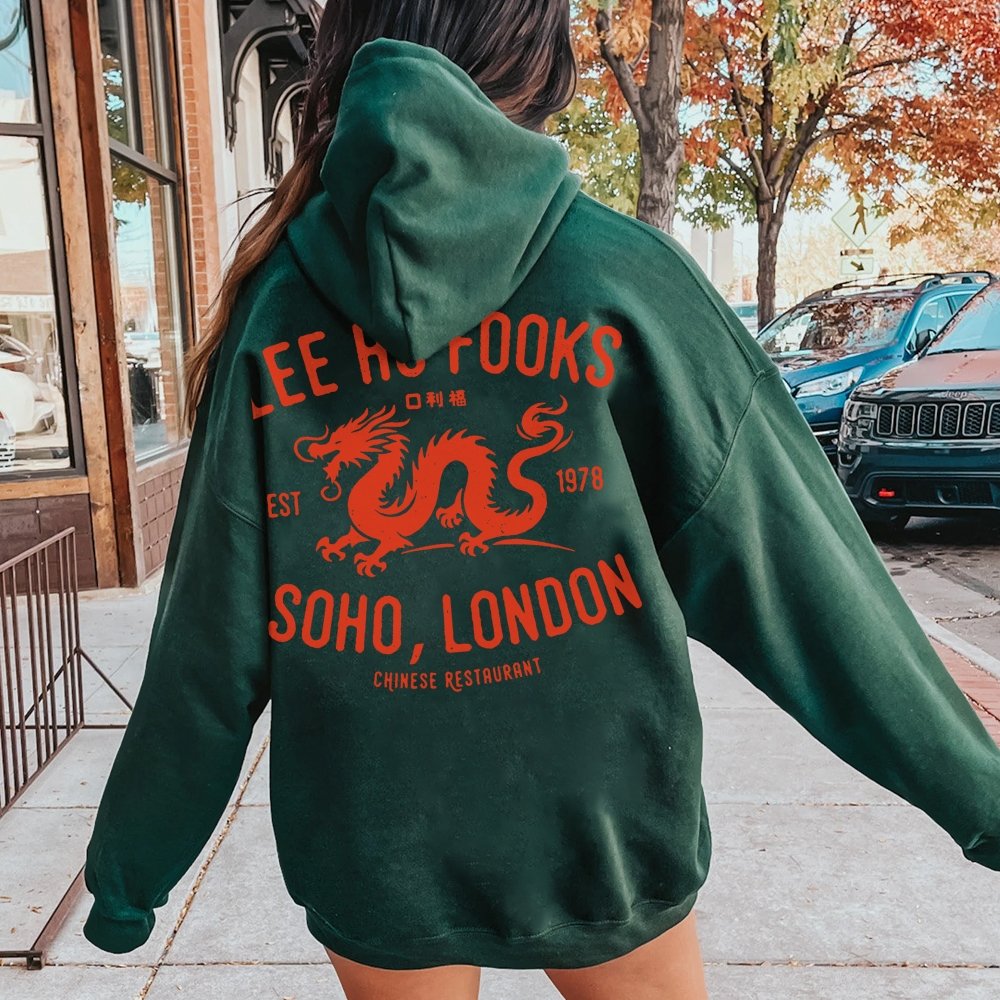Lee Ho Fooks Printed Back Cotton Hoodie