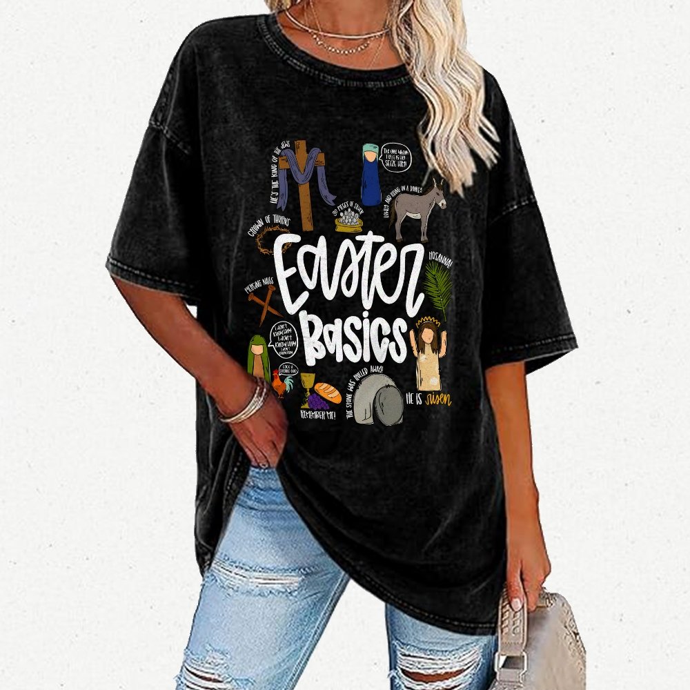 Easter Basics Vintage Distressed T-shirt