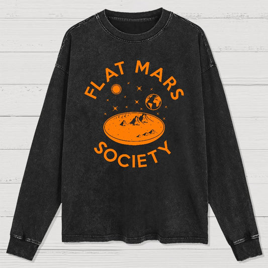 Flat Mars Washed Long Sleeve Tee