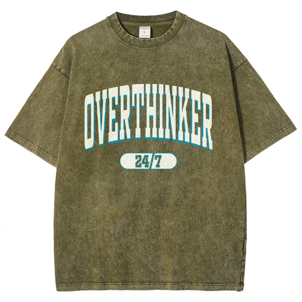 Overthinker All the time Vintage Distressed T-shirt