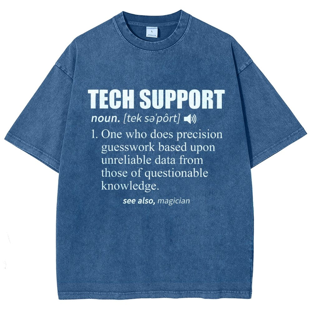 Tech Support Definition Vintage Distressed T-shirt