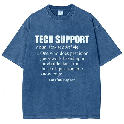 Tech Support Definition Vintage Distressed T-shirt