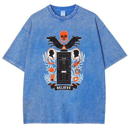 221b Elm St Vintage Distressed T-shirt