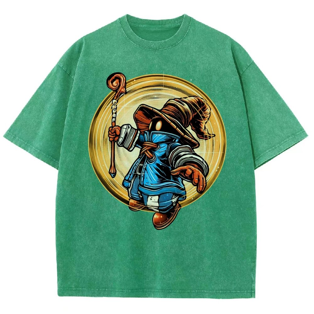 The Black Mage Vintage Distressed T-shirt