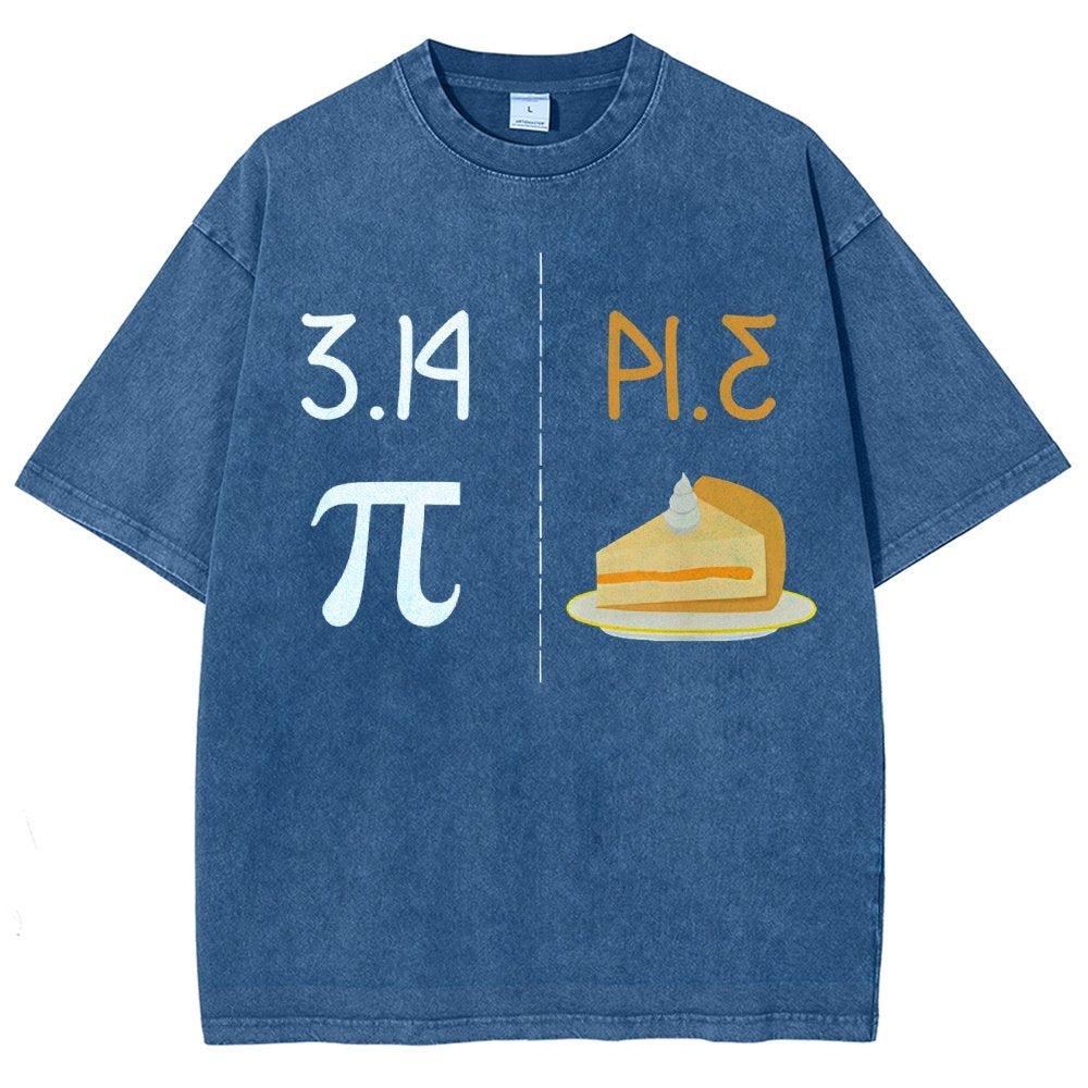 Funny PI Mirror Image Of 3.14 Is PIE Vintage Distressed T-shirt