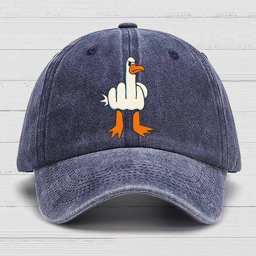 Rude Seagull Design Funny Cotton Hat