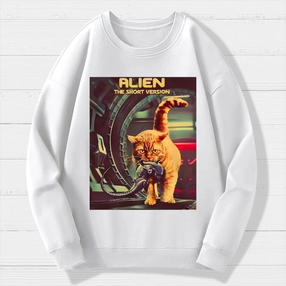 Mystery Cat Heavy Geek Cotton Sweatshirt
