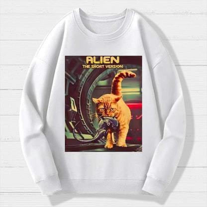 Mystery Cat Heavy Geek Cotton Sweatshirt