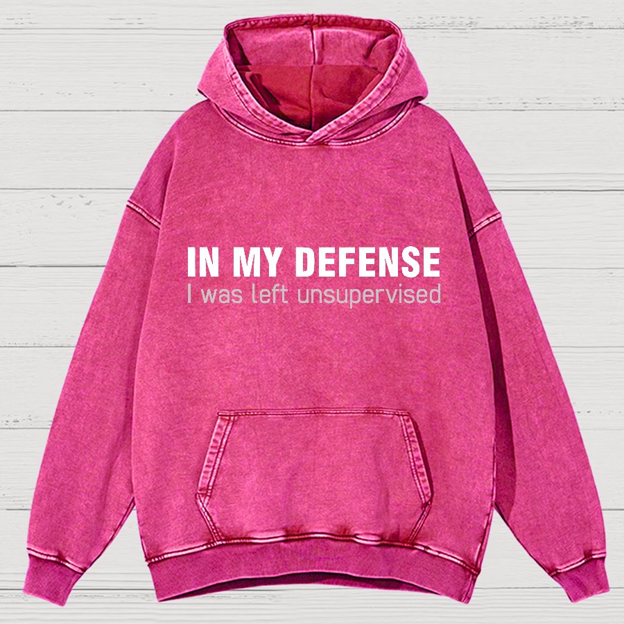 I Was Left Unsupervised Geeky Vintage Distressed Hoodie