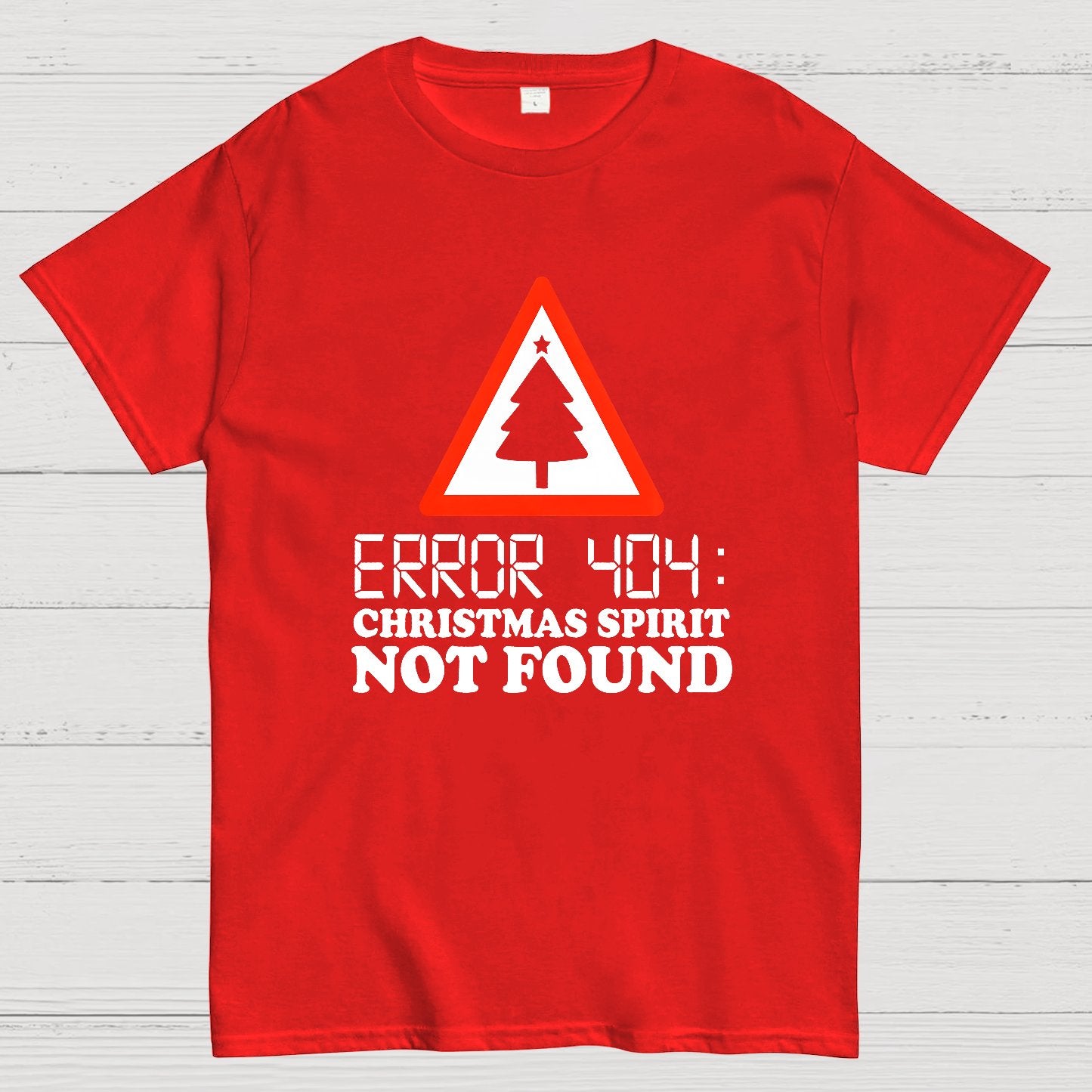 Error 404 Christmas Spirit Not Found Geeky T-Shirt