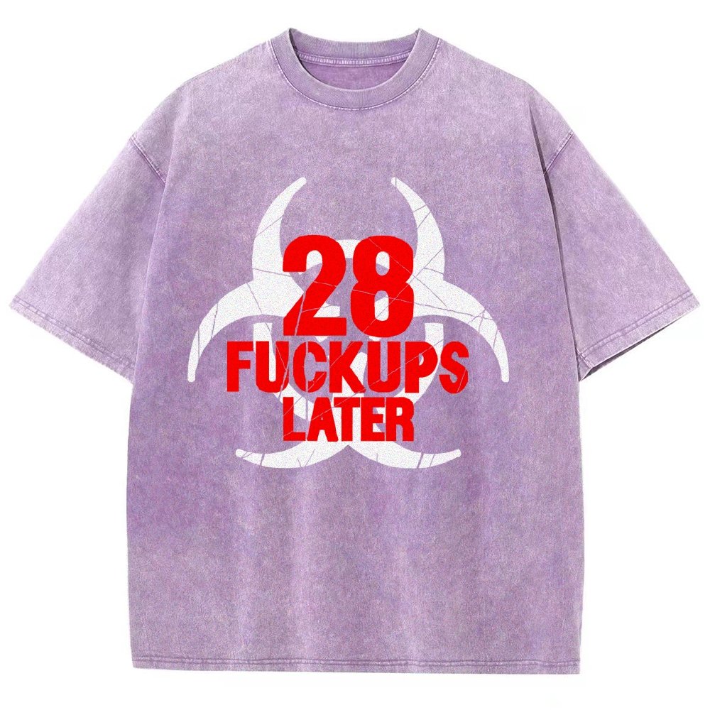 28 Fuckups Later Vintage Distressed T-shirt 2508000875