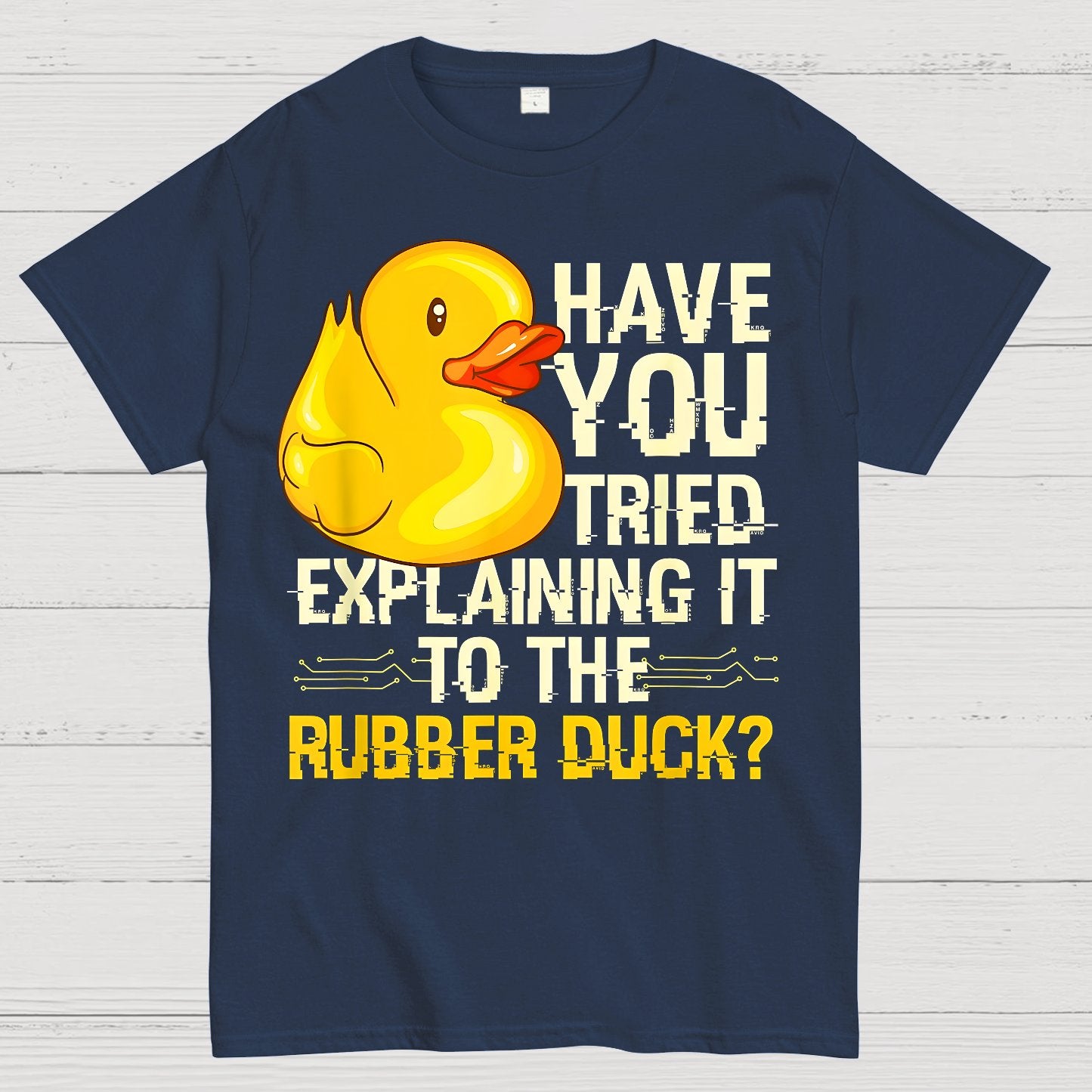 Funny Programmer - Rubber Duck Debugging Geek T-Shirt