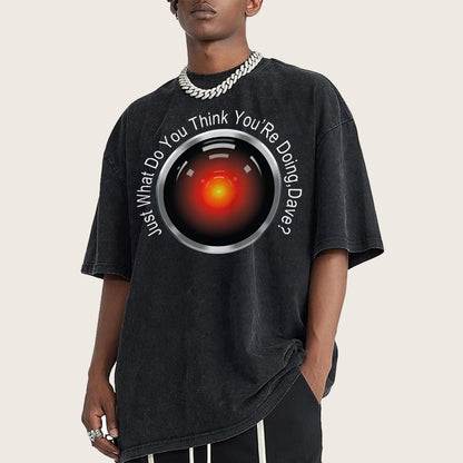 HAL-What Do You Think You’Re Doing,Dave? Vintage Distressed T-shirt