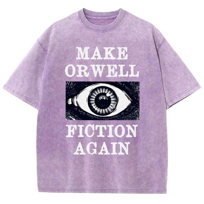 Make Orwell Fiction Again Vintage Distressed T-shirt