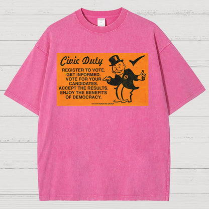 Civic Duty Card. Sarcasm Vintage Distressed T-shirt