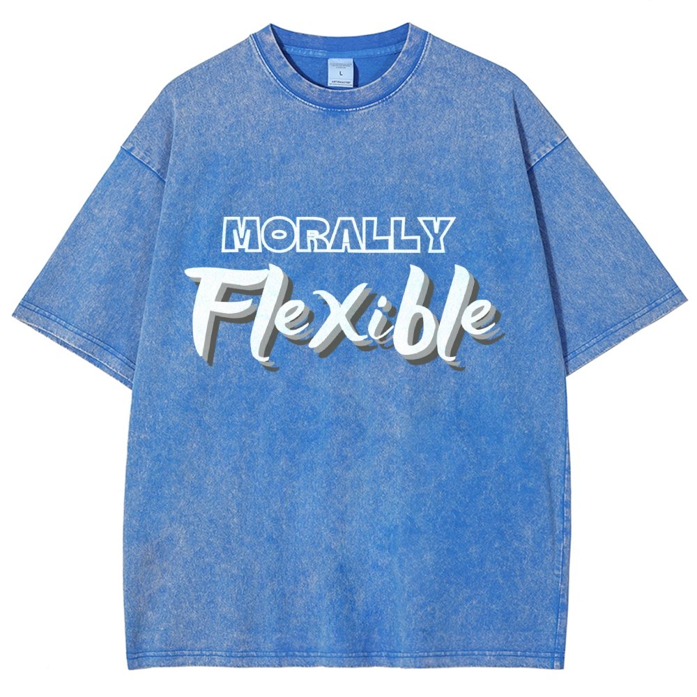 Morally Flexible Vintage Distressed T-shirt