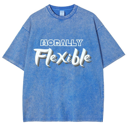 Morally Flexible Vintage Distressed T-shirt