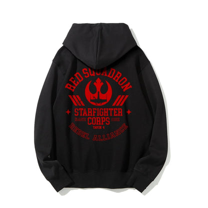 Red Team Base One Printed Back Unisex Cotton Hoodie