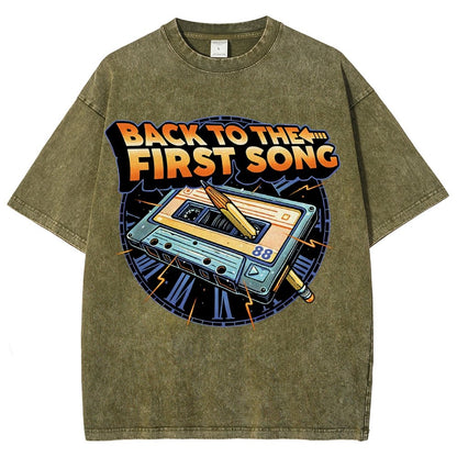 Back to the First Song Vintage Distressed T-shirt