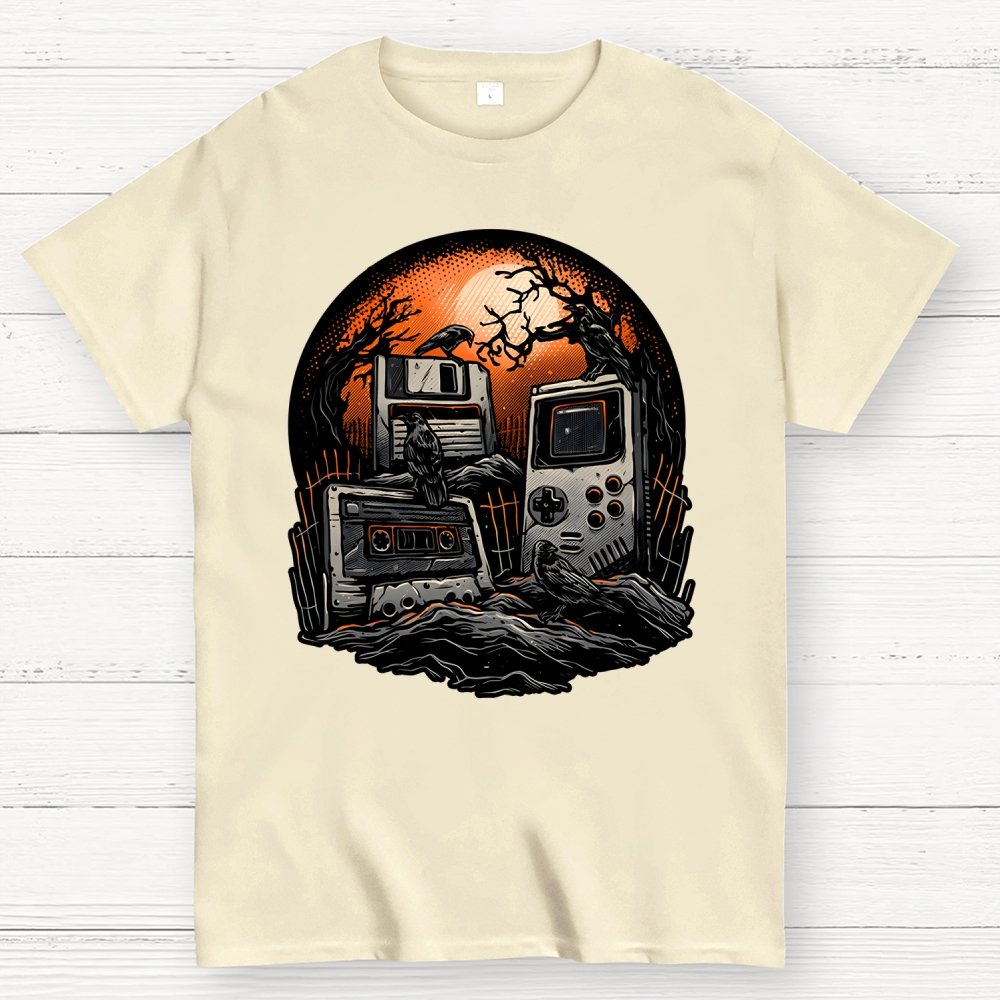 Retro Graveyard Geek T-Shirt