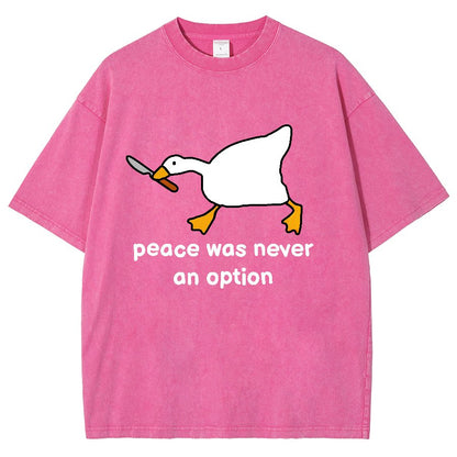 Peace Was Never An Option Vintage Distressed T-shirt
