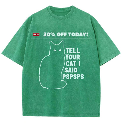 Tell Your Cat Vintage Distressed T-shirt