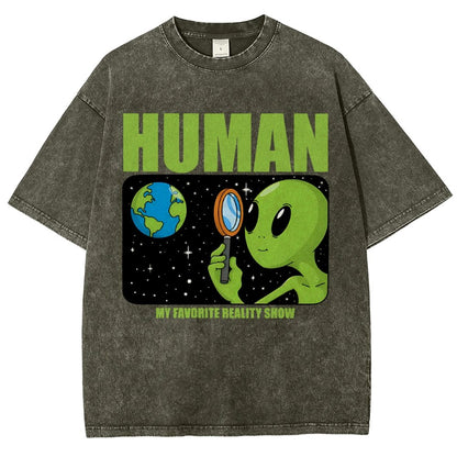 Human  My Favorite Reality Show Vintage Distressed T-shirt