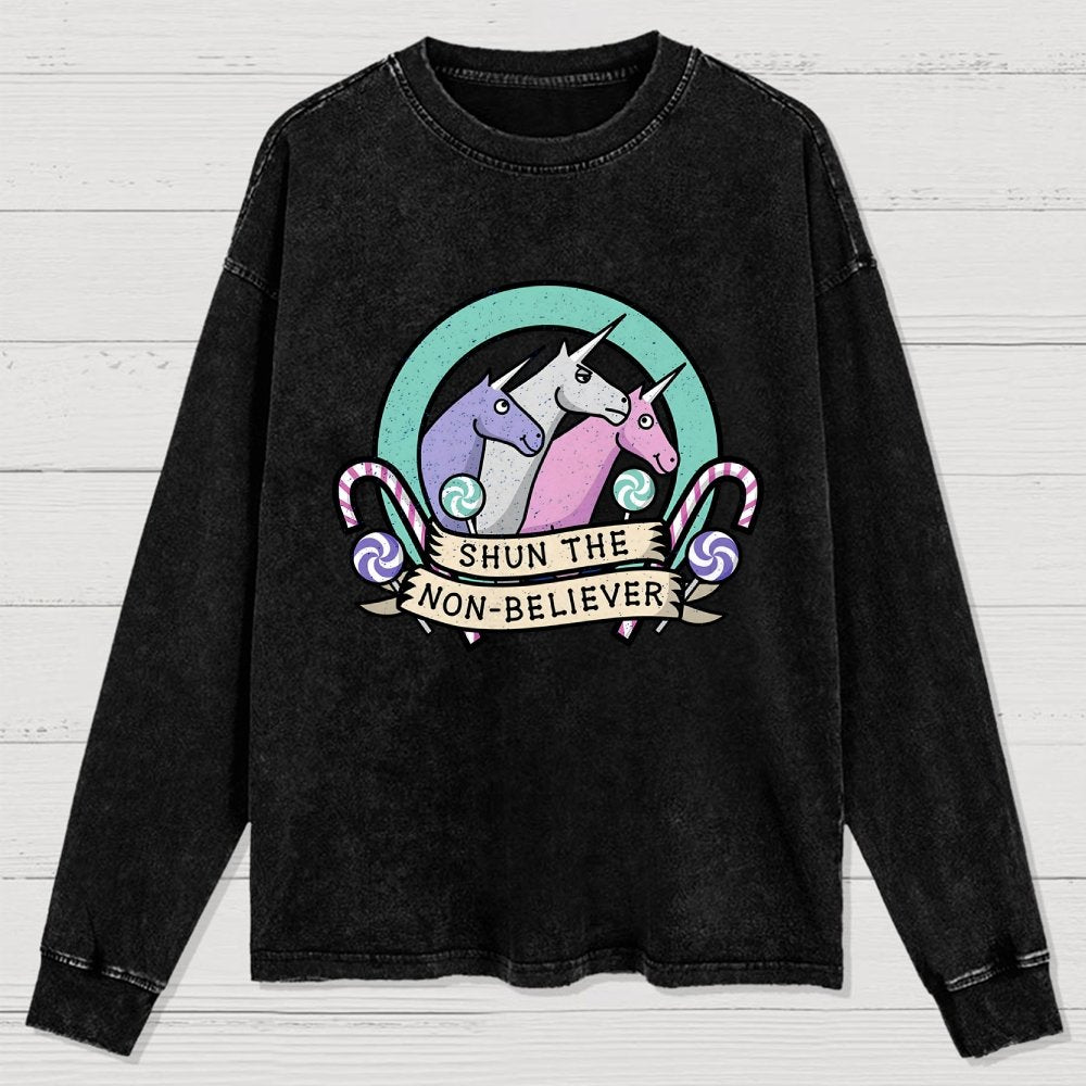 Shun the Non-Believer Washed Long Sleeve Tee