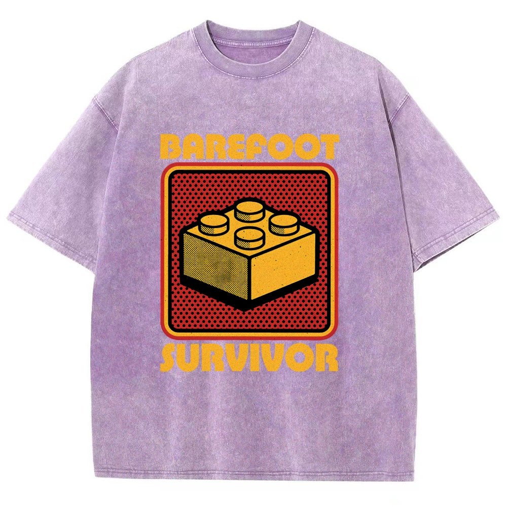 Foot Brick Survivor Vintage Distressed T-shirt