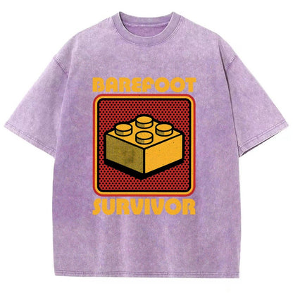 Foot Brick Survivor Vintage Distressed T-shirt
