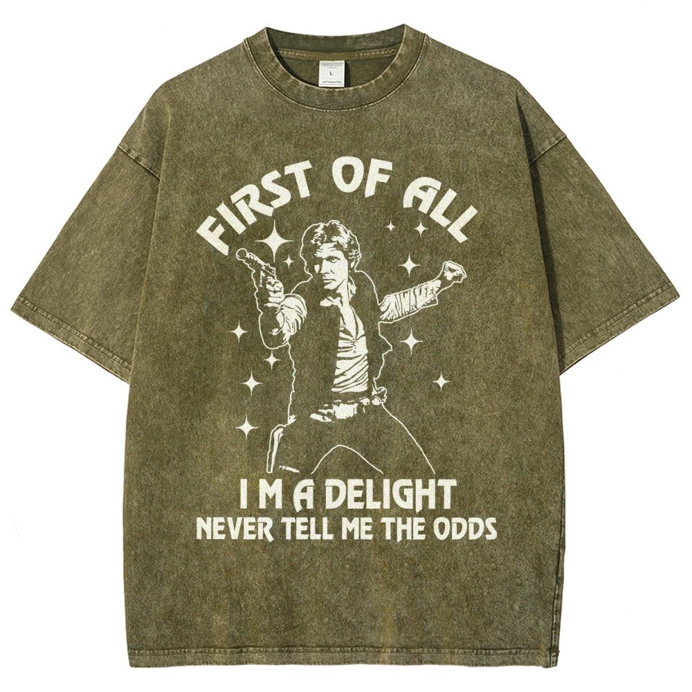 First Of All I'm A Delight Vintage Distressed T-shirt
