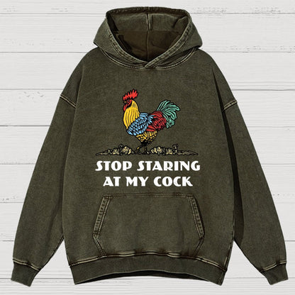 Stop Staring at My Cock Vintage Distressed Hoodie