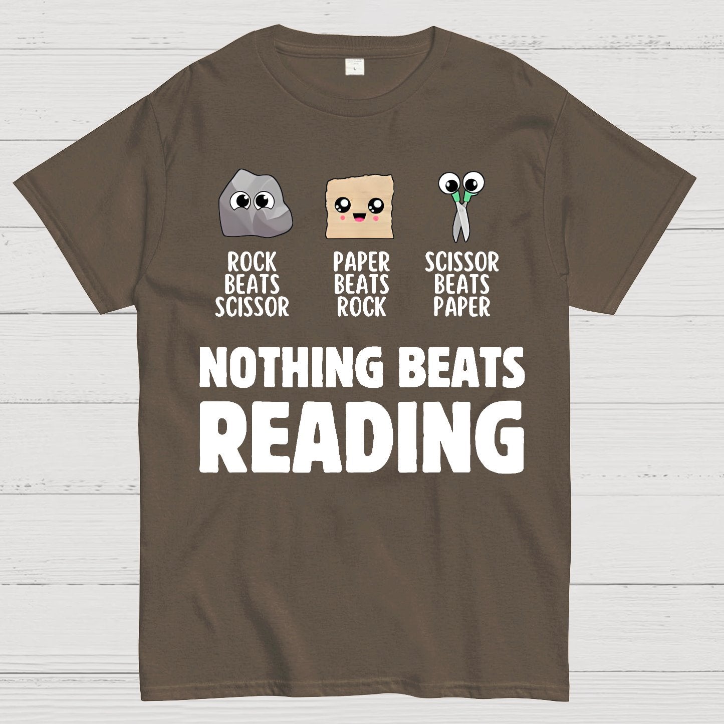 Nothing Beats Reading Librarian Book Bookworm Geek T-Shirt