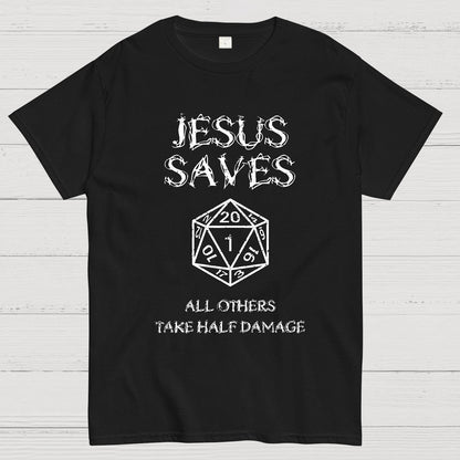 Jesus Saves Berryse che tales 4 posts of damage Geek T-Shirt